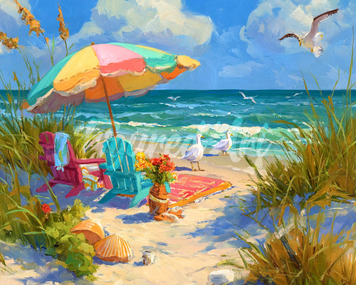 Diamond Painting - Estate in riva al mare