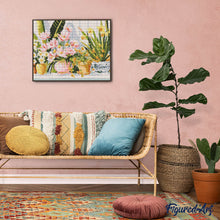 Carica l&#39;immagine nel visualizzatore di Gallery, Diamond Painting - Vasi di fiori color pastello