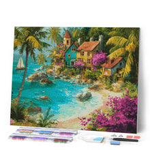 Carica l'immagine nel visualizzatore di Gallery, Diamond Painting - Villaggio Tropicale sul Mare