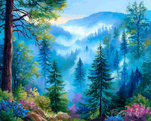 Carica l'immagine nel visualizzatore di Gallery, Diamond Painting - Nebbia nella Pineta