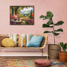 Carica l&#39;immagine nel visualizzatore di Gallery, Diamond Painting - Bottiglia di Vino in Giardino