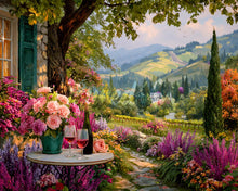 Carica l&#39;immagine nel visualizzatore di Gallery, Diamond Painting - Bottiglia di Vino in Giardino