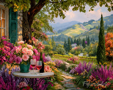 Carica l'immagine nel visualizzatore di Gallery, Diamond Painting - Bottiglia di Vino in Giardino