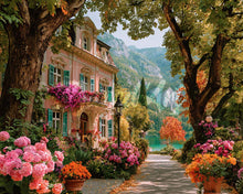 Carica l&#39;immagine nel visualizzatore di Gallery, Diamond Painting - Villa Fiorita sul Lago