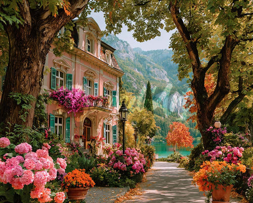 Diamond Painting - Villa Fiorita sul Lago