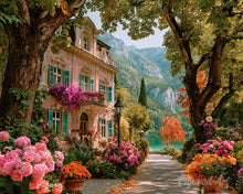 Carica l'immagine nel visualizzatore di Gallery, Diamond Painting - Villa Fiorita sul Lago