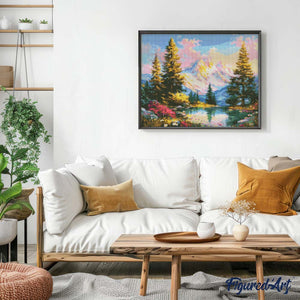 Diamond Painting - Bagliore Alpino al Tramonto
