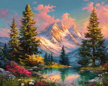 Carica l'immagine nel visualizzatore di Gallery, Diamond Painting - Bagliore Alpino al Tramonto
