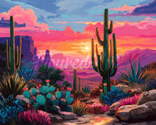Carica l&#39;immagine nel visualizzatore di Gallery, Diamond Painting - Paesaggio Desertico Colorato