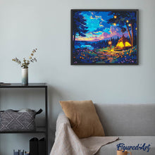 Carica l&#39;immagine nel visualizzatore di Gallery, Diamond Painting - Notte di Campeggio Stellata