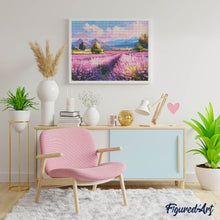 Carica l&#39;immagine nel visualizzatore di Gallery, Diamond Painting - Campi di Lavanda al Tramonto