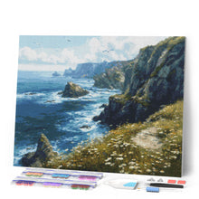 Carica l'immagine nel visualizzatore di Gallery, Diamond Painting - Prato Fiorito sulla Scogliera