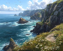 Carica l'immagine nel visualizzatore di Gallery, Diamond Painting - Prato Fiorito sulla Scogliera