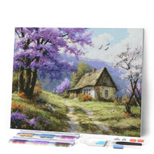 Carica l'immagine nel visualizzatore di Gallery, Diamond Painting - Cottage sul Viale dei Jacaranda