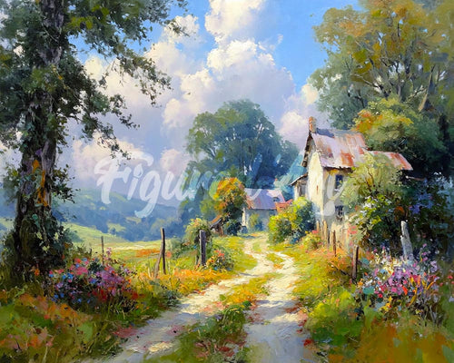 Diamond Painting - Sentiero di Campagna in Fiore
