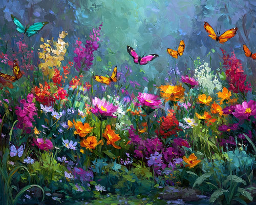 Diamond Painting - Giardino delle Farfalle Colorate