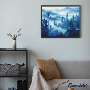 Diamond Painting - Nebbia tra i Pini