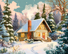 Carica l'immagine nel visualizzatore di Gallery, Diamond Painting - Casetta Invernale
