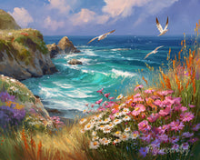 Carica l'immagine nel visualizzatore di Gallery, Diamond Painting - Vista sull’Oceano in Fiore