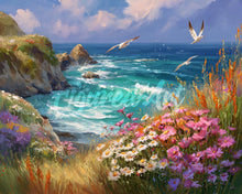 Carica l&#39;immagine nel visualizzatore di Gallery, Diamond Painting - Vista sull’Oceano in Fiore