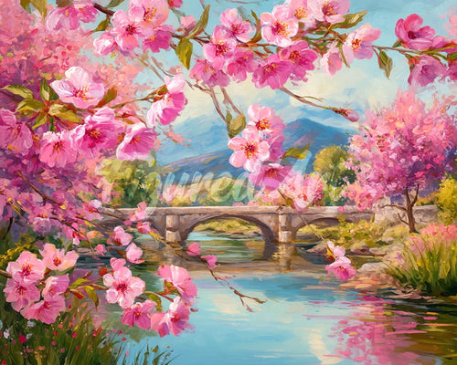 Diamond Painting - Ponte dei Fiori di Ciliegio
