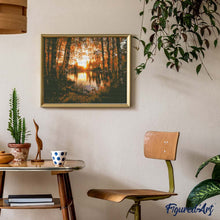 Carica l&#39;immagine nel visualizzatore di Gallery, Diamond Painting - Lago tra le Betulle Dorate