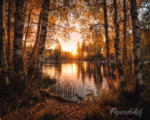 Carica l'immagine nel visualizzatore di Gallery, Diamond Painting - Lago tra le Betulle Dorate