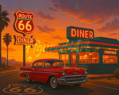 Diamond Painting - Sosta e Auto d’Epoca