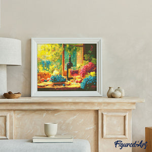 Diamond Painting - Bottiglia di Vino e Uva