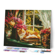Carica l'immagine nel visualizzatore di Gallery, Diamond Painting - Finestra Accogliente con Gatto