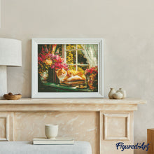 Carica l&#39;immagine nel visualizzatore di Gallery, Diamond Painting - Finestra Accogliente con Gatto