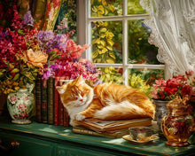 Carica l&#39;immagine nel visualizzatore di Gallery, Diamond Painting - Finestra Accogliente con Gatto