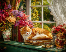 Carica l'immagine nel visualizzatore di Gallery, Diamond Painting - Finestra Accogliente con Gatto