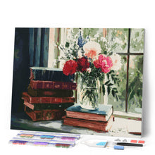 Carica l'immagine nel visualizzatore di Gallery, Diamond Painting - Libri Antichi e Fiori