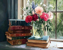 Carica l'immagine nel visualizzatore di Gallery, Diamond Painting - Libri Antichi e Fiori