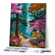 Carica l'immagine nel visualizzatore di Gallery, Diamond Painting - Sentiero Fiorito nel Bosco