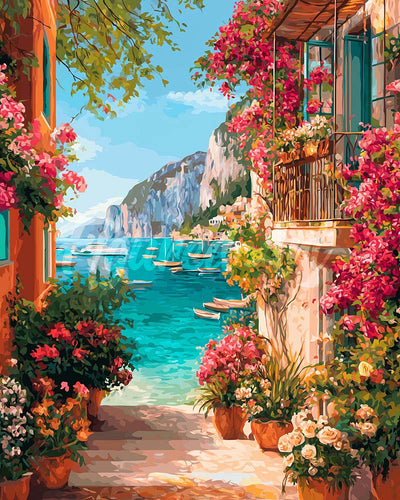 Diamond Painting - Vista sulla Riviera Italiana