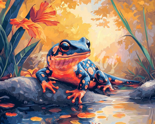 Diamond Painting - Salamandra Arancione