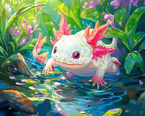 Diamond Painting - Axolotl Nuotatore