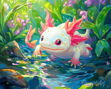 Carica l'immagine nel visualizzatore di Gallery, Diamond Painting - Axolotl Nuotatore