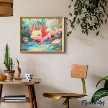 Carica l&#39;immagine nel visualizzatore di Gallery, Diamond Painting - Axolotl al Sole