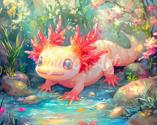 Diamond Painting - Axolotl al Sole