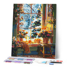 Carica l'immagine nel visualizzatore di Gallery, Diamond Painting - Inverno Romantico 40x50cm tela già incorniciata