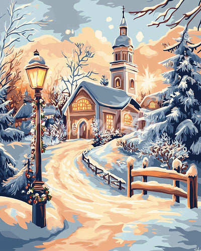 Diamond Painting - Sentiero per la Chiesa