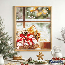 Carica l'immagine nel visualizzatore di Gallery, Diamond Painting - Cappuccino al sapor di Natale 40x50cm tela già incorniciata