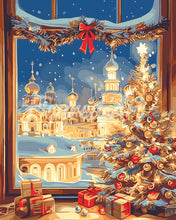 Carica l&#39;immagine nel visualizzatore di Gallery, Diamond Painting - Bagliore della Vigilia di Natale