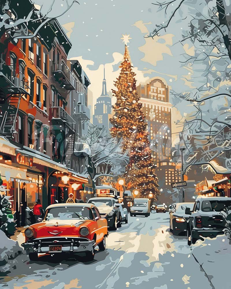 Diamond Painting - Strada Invernale a New York