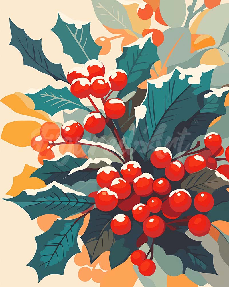 Diamond Painting - Agrifoglio Innevato