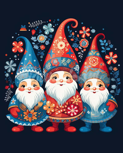 Diamond Painting - Trio di Gnomi