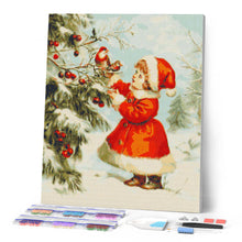 Carica l'immagine nel visualizzatore di Gallery, Diamond Painting - Adorabile ragazza di Natale